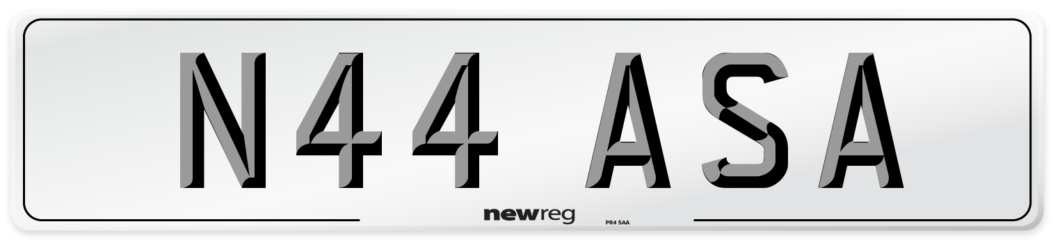 N44 ASA Number Plate from New Reg